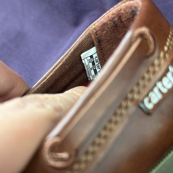 CARTER’S brown shoes toddler boy 8M - Picture 9 of 10